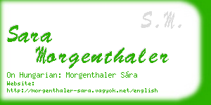 sara morgenthaler business card